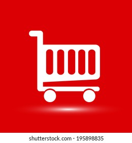 shopping chart vector illustration. Flat design style