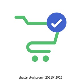 shopping check logo vector design template