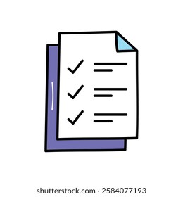 Shopping Checklist icon vector stock illustration