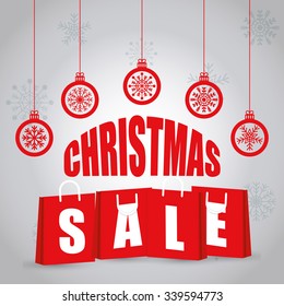 Shopping christmas offers and discounts season, vector illustration design