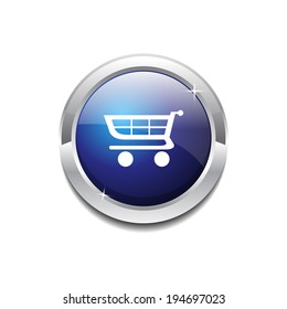 Shopping Circular Vector Blue Web Icon Button