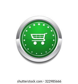 Shopping Circular Vector GreenWeb Icon Button