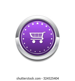 Shopping Circular Vector Purple Web Icon Button