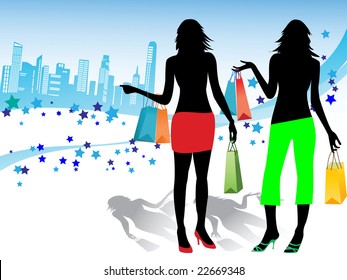 shopping in city