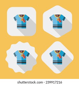 shopping clothes flat icon with long shadow,eps10