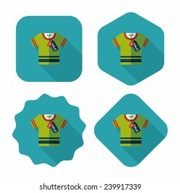 shopping clothes flat icon with long shadow,eps10