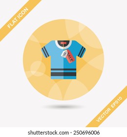shopping clothes flat icon with long shadow,eps10