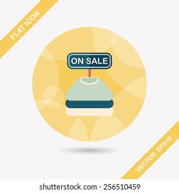 shopping clothes flat icon with long shadow,eps10