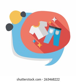 shopping clothes flat icon with long shadow,eps10