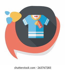 shopping clothes flat icon with long shadow,eps10