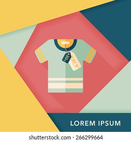 shopping clothes flat icon with long shadow,eps10