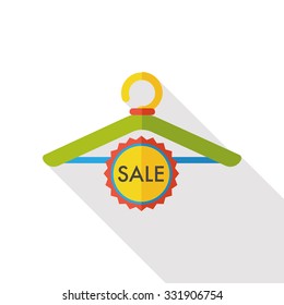 shopping clothes hanger flat icon