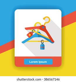 shopping clothes hanger flat icon