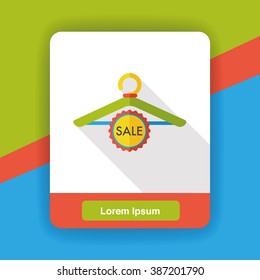 shopping clothes hanger flat icon