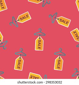 shopping clothes hanger flat icon,eps10 seamless pattern background