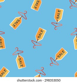 shopping clothes hanger flat icon,eps10 seamless pattern background