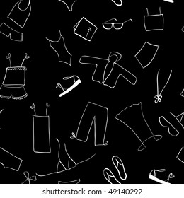 Shopping, clothes seamless background