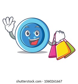 Shopping clothing button character cartoon