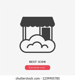 Shopping cloud icon vector