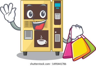 Shopping coffee vending machine with cartoon shape