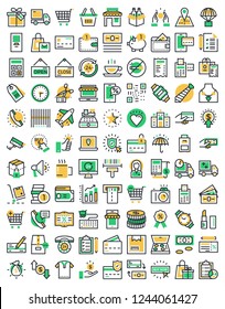 Shopping Colored vector icons