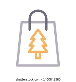 shopping colour line vector icon