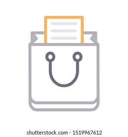 shopping colour line vector icon