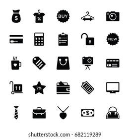 Shopping and Commerce Glyph Vector Icons 3