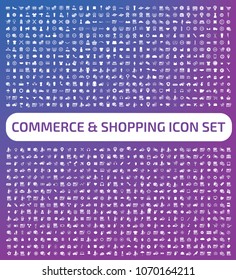 Shopping and commerce icon set vector