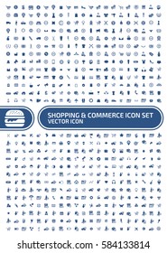 Shopping and commerce icon set,clean vector