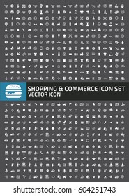 Shopping and commerce icon set,clean vector