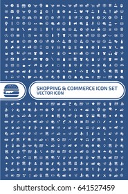 Shopping and commerce icon set,clean vector