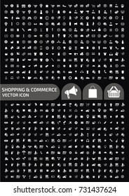 Shopping and commerce icon set,vector