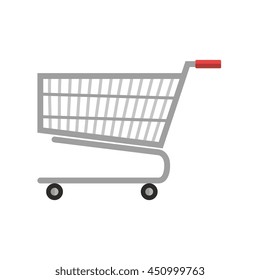 Shopping and commerce isolated flat icon, vector illustration graphic.