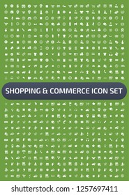 Shopping and commerce vector icon set