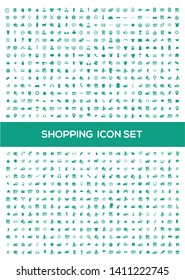 Shopping and commerce vector icon set design