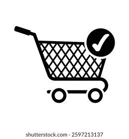 Shopping Complete Icon Isolated On White Background