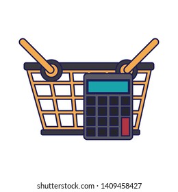 shopping concept budget elements cartoon vector illustration graphic design