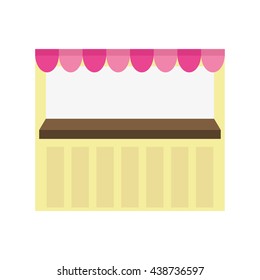 Shopping concept. store icon. pennant  illustration. vector grap