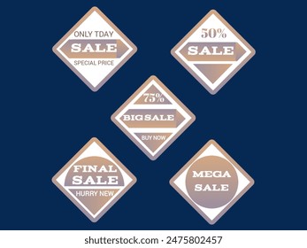 Shopping concept.Vector flat illustrations.Set labels with inscription sale. 