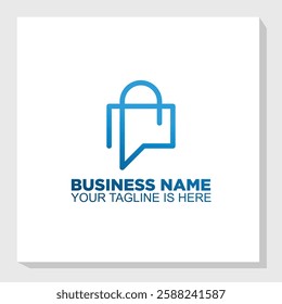 shopping consult logo design vector, shopping bag logo inspiration