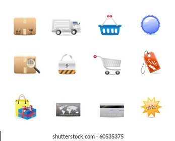 shopping consumerism icon set