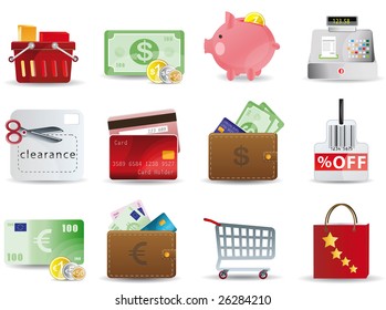 Shopping & Consumerism icons set