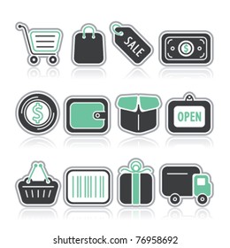 shopping contour icons