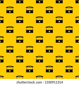 Shopping counter with tent pattern seamless vector repeat geometric yellow for any design