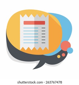 shopping credit card bill flat icon with long shadow,eps10