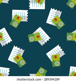 shopping credit card bill flat icon,eps10 seamless pattern background