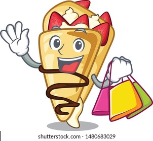 Shopping crepe with in the cartoon shape