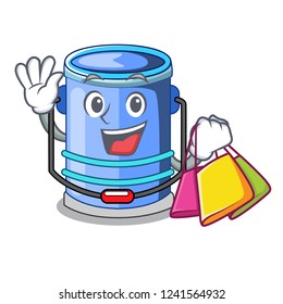 Shopping cylinder bucket Isometric of for mascot