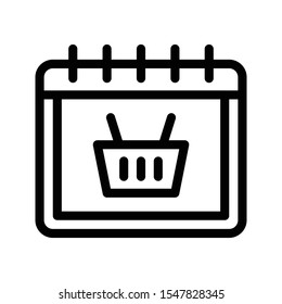 shopping date thin line  icon
